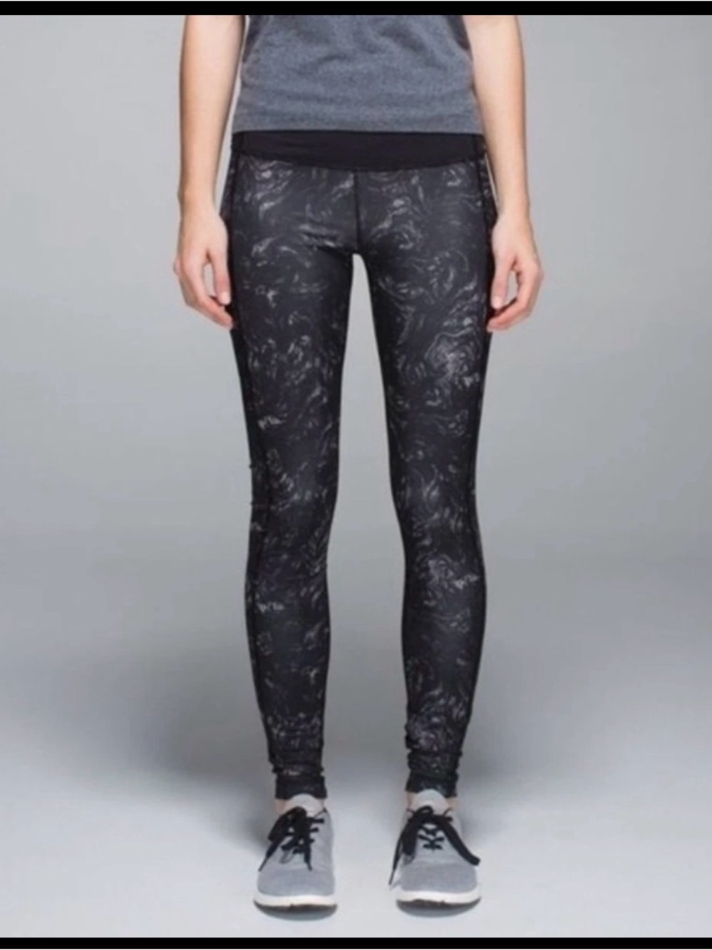 lululemon athletica Black Marble Print Leggings